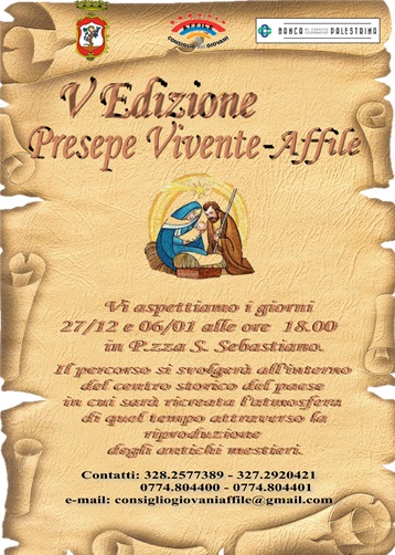 Locandina Presepe Vivente Affile 2014